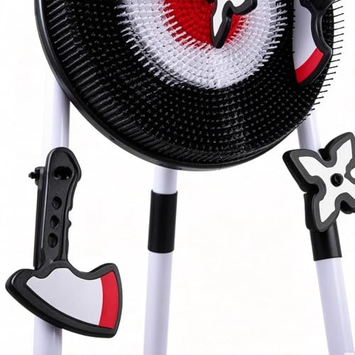 Axe Throwing Game for Backyard - Foam Target Set, Safe Outdoor Toss Toy with Strong Adhesion, Sticky Hook Loop Board, Family Lawn Activity, Soft Hatchet Game for Fun Social Interaction