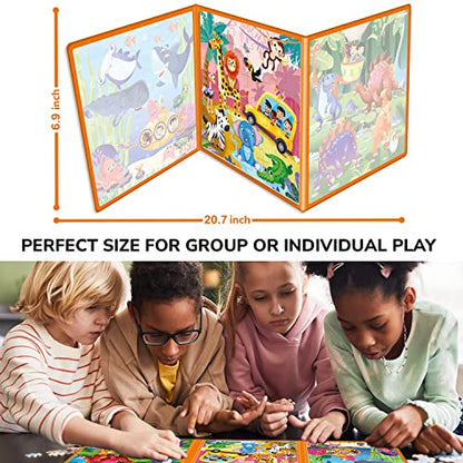 QUOKKA Magnetic Puzzles for Kids Ages 4-6 – 36 Pieces Sudoku Toddler Puzzles Ages 2-4 – Travel Games for Kids 3-5 – Animal Jungle Sea Toddler Travel Toys – Car Airplane Road Trip Games for Boys&Girls - style: 2. JUNGLE 36 PCS