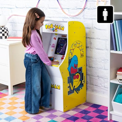 Arcade Classics Pac Man Jr Series Free Standing Machine, 3 Games, 8" Liquid Crystal Screen - Arcade Game for Basements, Garages, or Game Rooms - style: PacManJR Counter Series