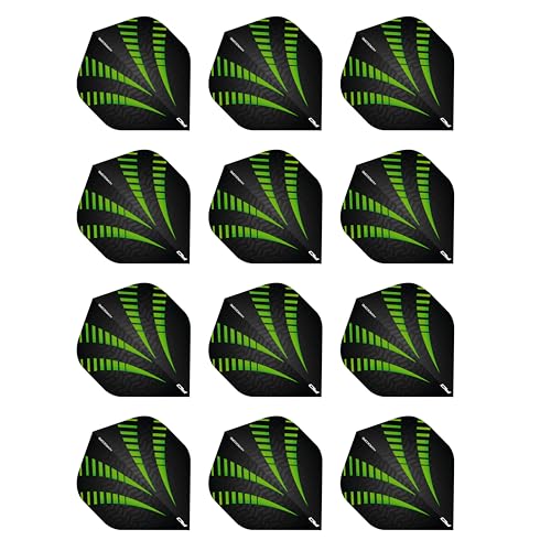 RED Dragon Hardcore Radical Extra Thick Standard Darts Dart Flights - 4 Games per Pack (12 Flights Total)