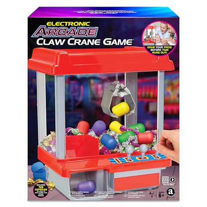 Ambassador Games: Electronic Arcade Claw Crane Game - Hyper Neon Black Series, Plastic Eggs to Fill with Prizes, Carnival-Style Music, Kids Ages 6+