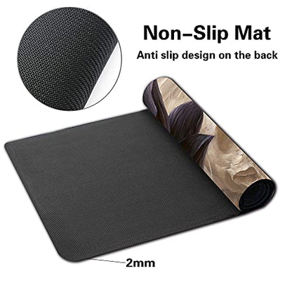 Board Game MTG Playmat Games Size 60X35 cm CCG Compatible for MTG CCG RPG Trading Card Game (Black-Lotus) - color: Black-lotus