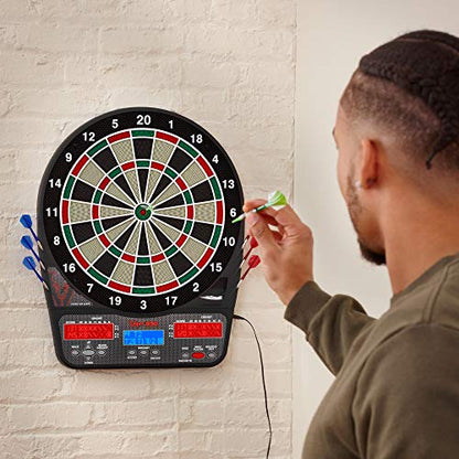 Viper 850 Electronic Soft Tip Dartboard, 15.5 in Regulation Target, 50 Games, 6 Darts Included, Black