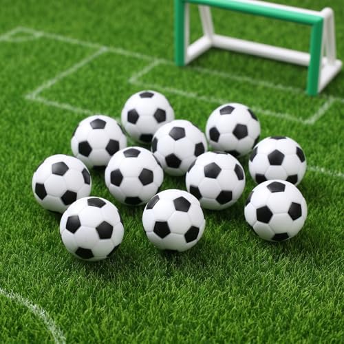 Veemoon 10pcs Table Foosball Replacement Ball, 22mm Mini Plastic Soccer White Miniature Soccer Ball Tabletop Foosball Accessories for Recreation Room Sport Handcraft Making