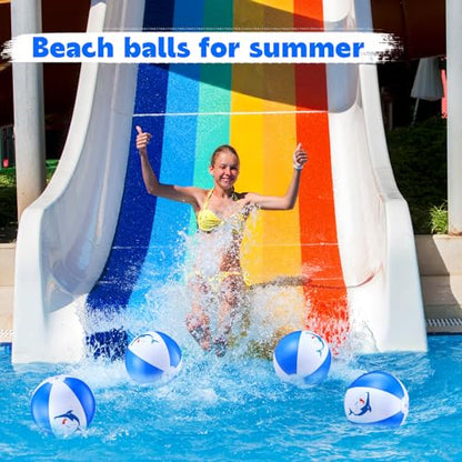 3 Pcs 12 Inch Inflatable Shark Beach Balls for Kids Shark Birthday Party Favor Decorations Pool Toy PVC Beach Ball - style: Shark