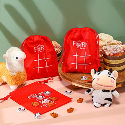 Sotiff 36 Set Tic Tac Toe Game Bulk for Kids Birthday Party Favors Farm Animal Tic Tac Toe with Bag for Class Gift Classroom Prizes Games School Exchange Party Favor Supplies - style: Farm
