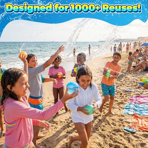 Reusable Water Balloons,12 Pcs Magnetic Splash Refillable Balls,Summer Water Toys for Kids Pool Beach & Outdoor (12pcs) - color: 12pcs