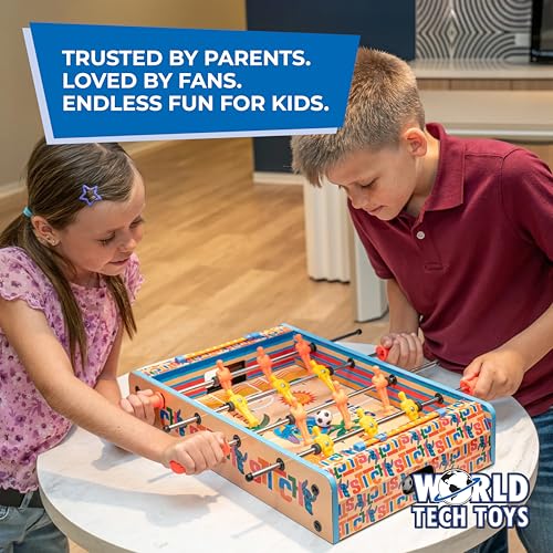 World Tech Toys Disney Stitch Foosball Table for Kids – Tabletop Soccer Game with Rod Handles, Ball & Players – Wooden Mini Game Table for Kids 4+ – Disney Licensed