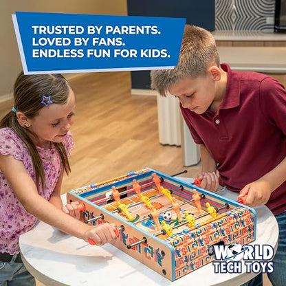 World Tech Toys Disney Stitch Foosball Table for Kids – Tabletop Soccer Game with Rod Handles, Ball & Players – Wooden Mini Game Table for Kids 4+ – Disney Licensed