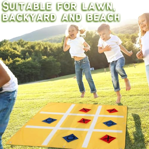 Bean Bag Toss Game, Interactive Carnival Toy, 35.83x35.83x0.79 Inches Set with Outdoor Use, Can Toss Aid, Family Party Prep with Easy Handling, Home Accessories for Camping Yard Garden Backyard Beach