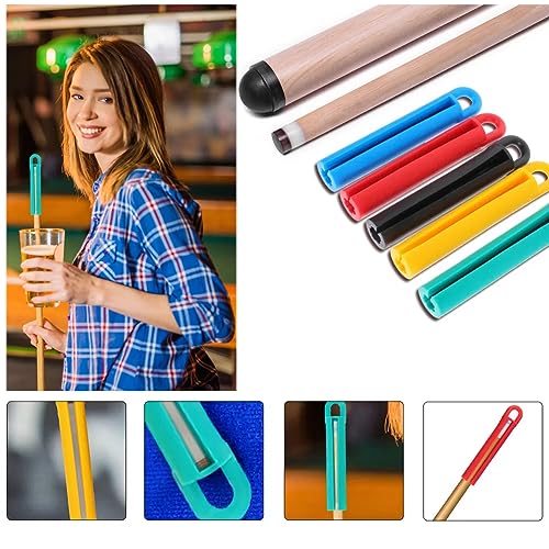 5 Pack Pool Cues Hanger Non-Warping Shaft Straighten Stand Holder with Hanging Hook Storage Organizer for Pool Cue Stick Snooker Billiard Cues Pool Sticks Maintain Keep Straight