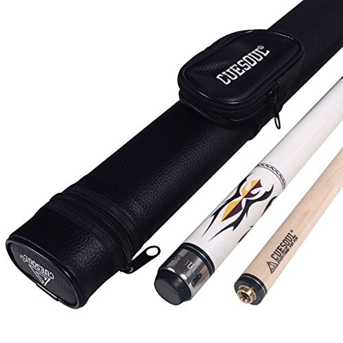 CUESOUL SOOCOO Series 58" 19oz Maple Pool Cue - color: White+CASE, size: 12.75mm