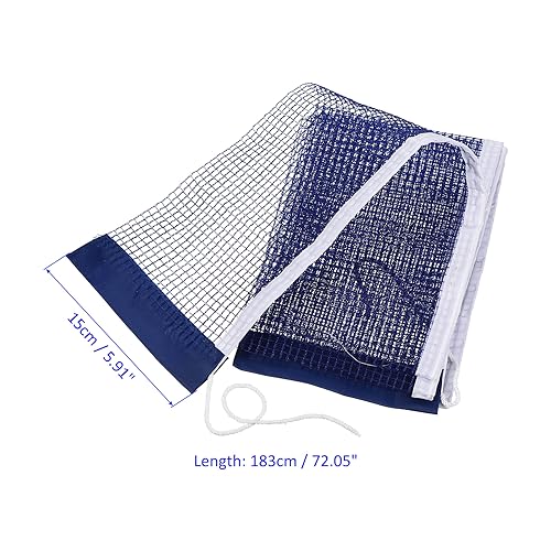 M METERXITY Table Tennis Net Replacement - Ping Pong Net String Tension Equipment, Polyethylene, Apply to Standard Table (183 x 15cm, Blue)