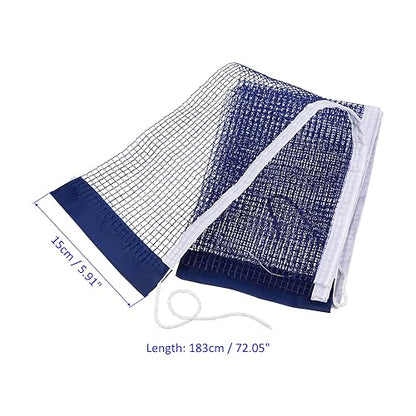 M METERXITY Table Tennis Net Replacement - Ping Pong Net String Tension Equipment, Polyethylene, Apply to Standard Table (183 x 15cm, Blue)
