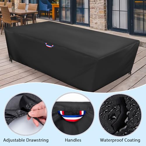 7/8/9 Feet Pool Table Cover, Billiard Table Cover for 9FT Snooker Billiard Pool Table Heavy Duty Waterproof Cover Outdoor Indoor Protection - 112 x62 x32 inchs