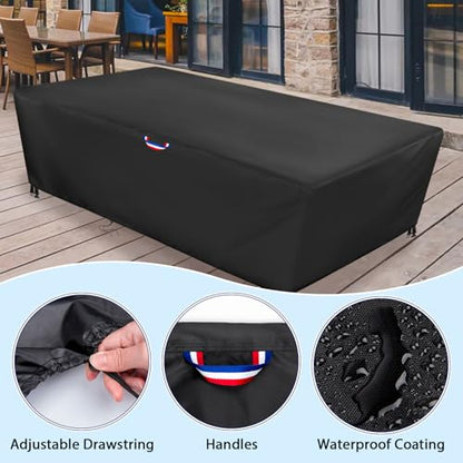 7/8/9 Feet Pool Table Cover, Billiard Table Cover for 8FT Snooker Billiard Pool Table Heavy Duty Waterproof Cover Outdoor Indoor Protection-100 x57 x32 inchs