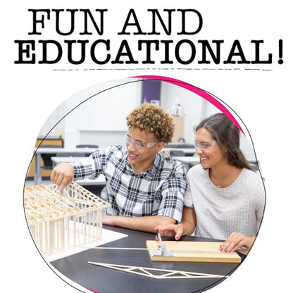 Pitsco Education True 1:16 Scale House Framing Kit | Balsa Wood Model Home | Educational Architectural Framing Kit for Blueprint Reading, Construction & STEM Learning | Ages 14+