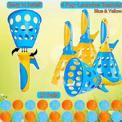 Pop-Pass-Catch Ball Game Outdoor Toys for Kids Games, Pool Beach Toys for Toddler Boys, Indoor Outdoor Games for Kids Ages 3-5-7 4-8-12 Year Old Boys Girls Teens Adults Family & Friends Yard Party Fun