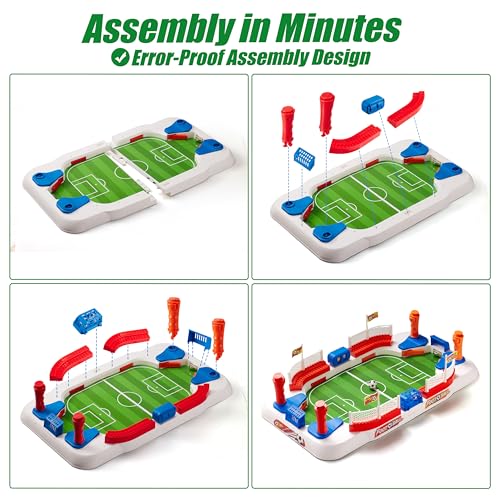Soccer Board Game for Kids: Mini Table Top Football Indoor Games, Pinball Machine for Boys 5 6 7 8-12 Years Old, Interactive Tabletop Foosball Toys Birthday Sports Gifts