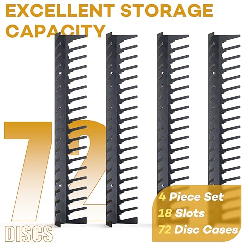 Funturbo Video Game Storage Wall Mount Game Case Holder, Metal Wall Mounted Media Storage Shelves for PS, Xbox, Switch Game Organizer (4-Pack) - size: 4-Pack