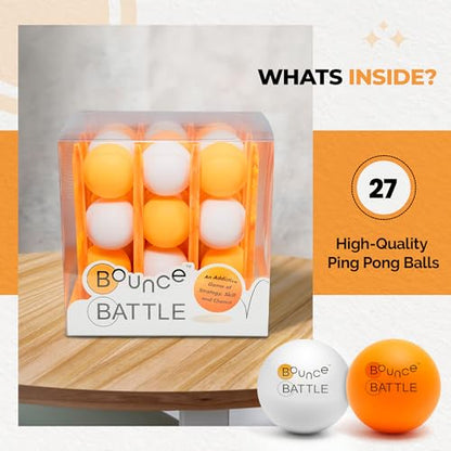 Bounce Battle Marbled Edition Game Set - Fast-Paced Ball Bounce Game, 27 Balls - Ages 8+
