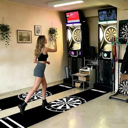 Dart Mat with Throw Line,Non-Slip with Throw Line Portable | Dart Carpet Mats | for Game Room Recreation Center Office Break Room Basement Garage Dormitory - size: E