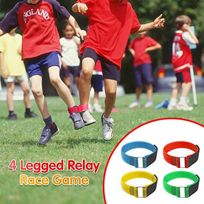 Abnaok 20PCS Outdoor Games Potato Sack Race Bag, 3-Legged Race Bands, with Egg and Spoon Race Lawn Games for Outside Backyard Field Day Birthday Party Games for Kids and Adults.