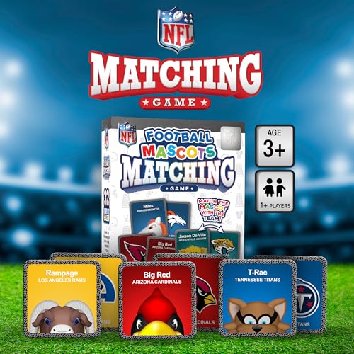 MasterPieces Sports Games - NFL Mascots Matching Game - Game for Kids and Family - Laugh and Learn - style: Mascots