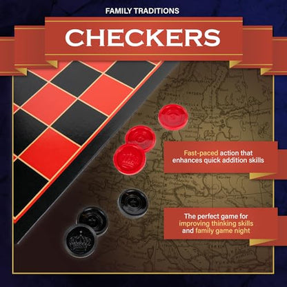Continuum Games Checkers Family Traditions Board Games for 72 months to 1188 months
