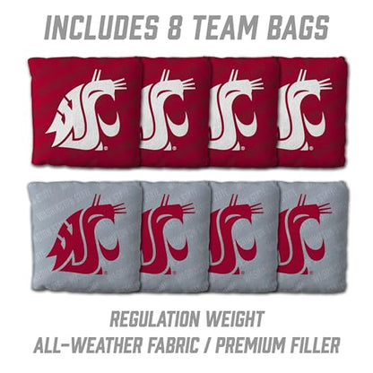 YouTheFan NCAA 2' x 4' Slogan Series Professional Wood Cornhole Game with Logo Bags - color: Washington State Cougars