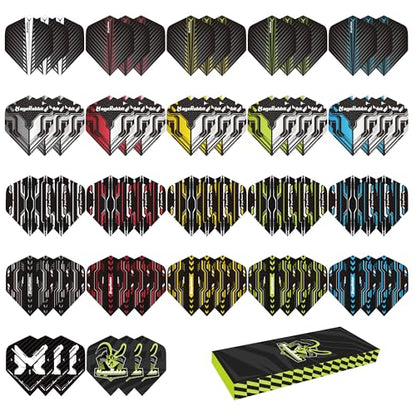 Standard Dart Flights,Dart Flights Set for Soft/Steel Tip Darts.Dart Accessories Kit,Durable & Fade-Resistant,Bulk 66pcs Replacement Dart Flights Pack,