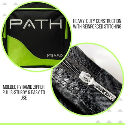 Pyramid Path Pro Deluxe Single Bowling Ball Tote - Holds One Ball, One Pair Shoes Up to Mens 15 - color: Lime Green