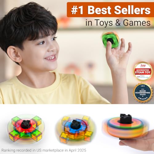 TOSY Magnet Fidget Spinner Mini - 8 Blocks, 3in1 Toy: Transformable Fidget Spinner, Infinity Cube, 2x2 Puzzle Cube, Easter Basket Stuffers Gift for Kids/Adult, STEM Sensory Stress Relief Toy, 4-Pack - color: Mini a (Set of 4)
