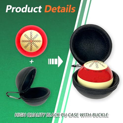 2 Pcs Billiards Cue Ball 2-1/4" Pool Cue Ball Practice Training Artifact with A Pair of Three Finger Billiard Gloves 2 Pool Box Bag Table Training for Table Accessories - style: Fashion