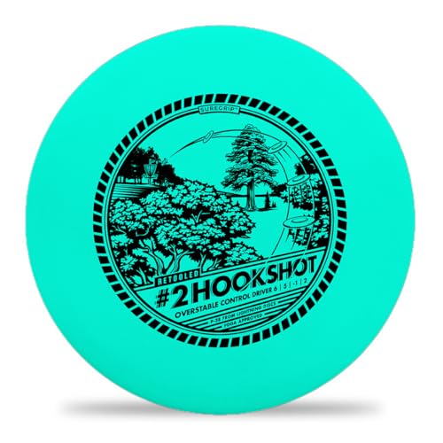 Lightning Disc Golf 3-Disc Set – Rubber Putter (2 | 3 | 0 | 0.5), #2 Hookshot (6 | 5 | -1 | 2), #1 Driver (7 | 4 | -2 | 2) – Sure Grip Plastic for Beginners - Contains a Driver, Midrange & Putter