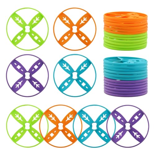 Outside Toys for Kids Ages 4-8, 24 Pack Flying Discs Supplement Set - Compatible with Most Handheld and Foot-Powered Flying Disc Toys, Includes 4 Vibrant Colors, Must-Have for Flying Disc Enthusiasts