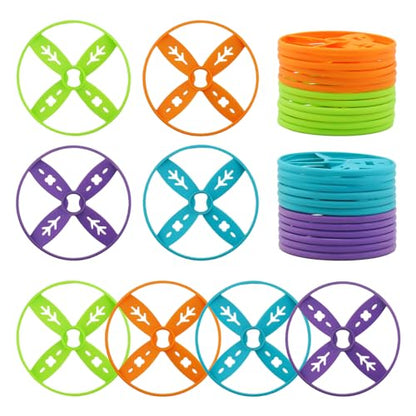 Outside Toys for Kids Ages 4-8, 24 Pack Flying Discs Supplement Set - Compatible with Most Handheld and Foot-Powered Flying Disc Toys, Includes 4 Vibrant Colors, Must-Have for Flying Disc Enthusiasts