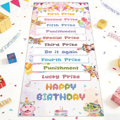 Animal Theme Can Rolling Game Props, Birthday Party Game, Can Rolling Challenge Draw Set, Lucky Draw Challenge Activity for Boys Girls, Family School Birthday Party Supplies, Indoor Outdoor Use - color: colorful04
