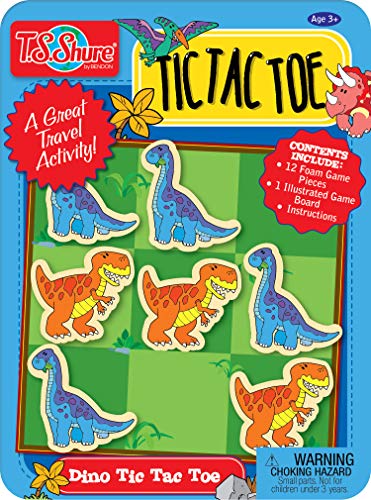 TS Shure by Bendon Dinosaur Tic-Tac-Toe Games Mini Magnetic Activity Tin with Illustrated Foam Magnets 50515 - style: Dinosaur Tic Tac Toe Game Tin