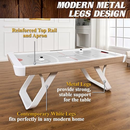 Barrington Billiards Air Hockey Table with Accessories, Perfect for Family Game Rooms | with Accessories - style: 7.5 Ft Camden