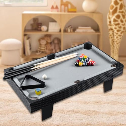 kowaku Mini Tabletop Pool Set Billiards Game Home Billiard Cues Game Balls Desktop Snooker for Kindergarten Bar Nursery Kids Adults, 81cmx40cmx15.5cm