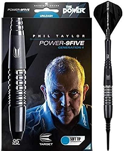 Target Darts Phil Taylor Power 9-Five Gen 4 95% Tungsten Soft Tip Darts Set