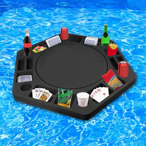 Floating Game Drink Holder or Card Table Tray for Swimming Pools Beach Party Accessories Floating Tray for Drink and Game