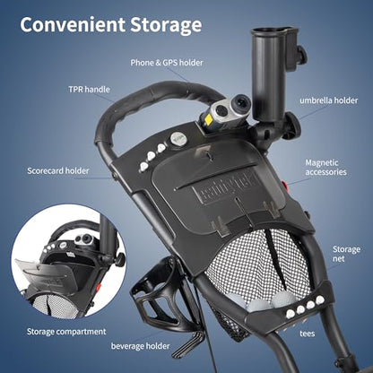 Caddytek Golf Explorer V8 Superlite Deluxe Push Cart - color: Dark Grey