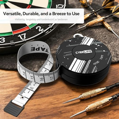 CyeeLife Retractable Dartboard Measure and Oche Guide,Darts Oche Tape Measure for Easy Set Up