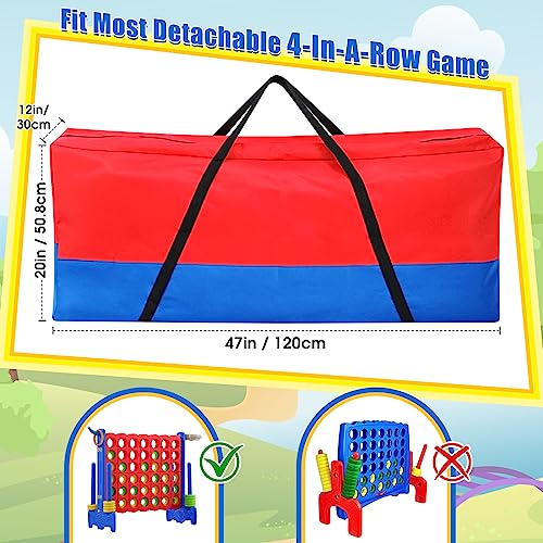 Sadnyy Giant 4 In a Row Game Carry and Storage Bag with Handle and Durable Zipper 47x12x20 Inch Large Carrying Bag for Jumbo 4 in a Row for Kids Outdoor Party Yard Lawn Games, Game Set Not Included