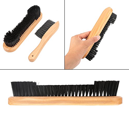 Valley Pool Table Parts,2pcs Billiard Pool Table Brushes,Wooden Billiard Table Brush with Nylon Set Billiard Table Cleaning Tools Accessory