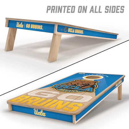 YouTheFan NCAA 2' x 4' Slogan Series Professional Wood Cornhole Game with Logo Bags - color: UCLA Bruins