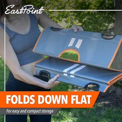 EastPoint Ultra-Portable Cornhole Board Set - 2x3 ft Boards, 8 Bags, Carry Bag - Quick Setup Travel Cornhole Set - All-Weather Durability for Camping Games - Foldable Sack Toss for Backyard Games