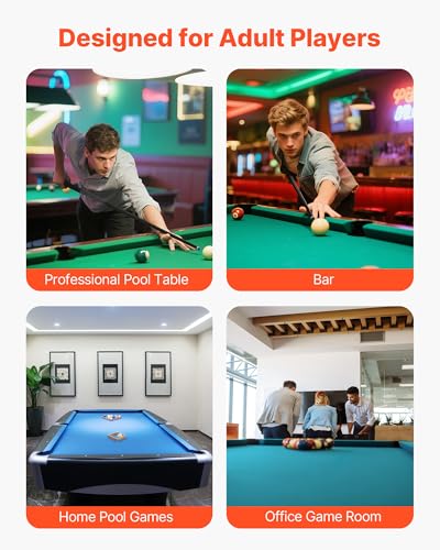 VEVOR Pool Cue, Pool Stick, 58 inch Billiard Pools Cue Stick with Multi-Layer Tip & ABS Connection Ring, Cues Sticks for Professional Pool Table, Bar, Home, Office - style: 1 Piece Pool Stick